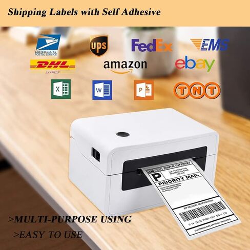 ملصق شحن مثقوب مباشر حراريًا من NetumScan مع لاصق ذاتي (عبوة مكونة من 500 ملصق قابل للطي بمروحة مقاس 4 × 6 بوصة) in Kuwait