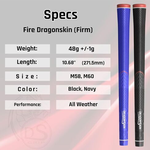 مقابض جولف Fire Firm Dragon Skin مع غطاء أحمر - تصميم CAD ثلاثي الأبعاد حاصل على براءة اختراع | TPE للحصول على الثبات الأمثل | أداء في جميع الأحوال الجوية | نهاية بعقب محدبة مريحة | نسيج مقياس التنين المضاد للانزلاق | مقابض جولف مثالية للرجال والنساء in Kuwait