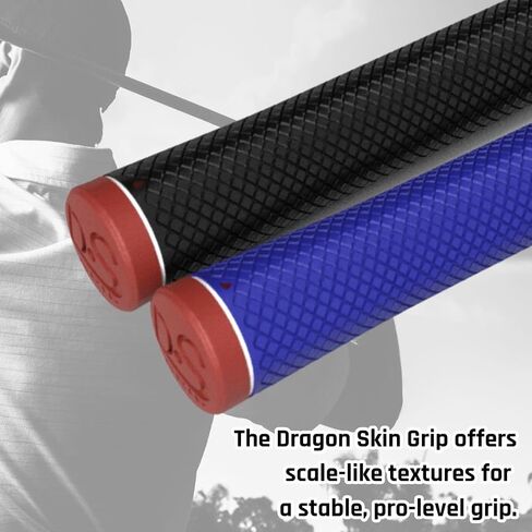 مقابض جولف Fire Firm Dragon Skin مع غطاء أحمر - تصميم CAD ثلاثي الأبعاد حاصل على براءة اختراع | TPE للحصول على الثبات الأمثل | أداء في جميع الأحوال الجوية | نهاية بعقب محدبة مريحة | نسيج مقياس التنين المضاد للانزلاق | مقابض جولف مثالية للرجال والنساء in Kuwait
