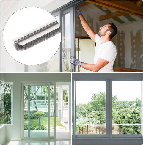Brush Seal Weather Stripping (9/32"x1/4"x32.8ft), Card Slot Door Brush Strip - for Sliding Sash Door Window Wardrobe Seal in Saudi Arabia