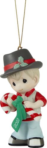 Precious Moments Ornament | Sweet Christmas Wishes 2023 | Dated Girl Bisque Porcelain Ornament | Holiday Decor & Gifts | Hand-Painted in Saudi Arabia