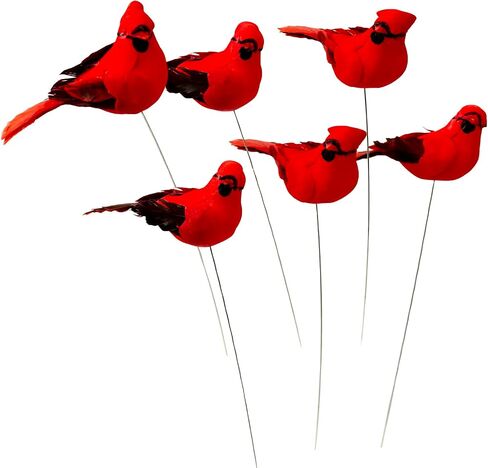 Berfutall-12PCS Bird Christmas Ornaments Clip on Cardinals for Trees-3.5 lnch with Clips or Wire (b) in Saudi Arabia
