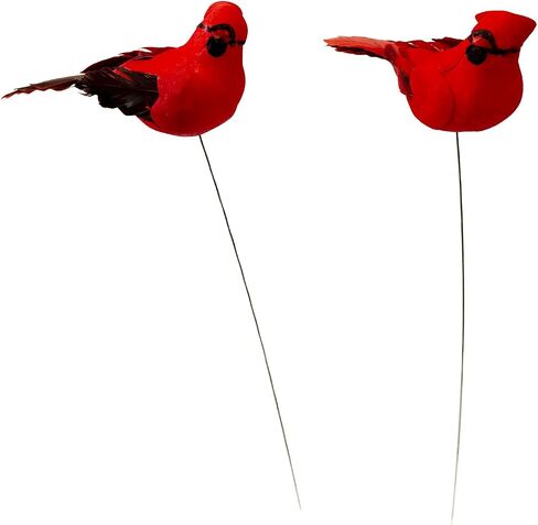 Berfutall-12PCS Bird Christmas Ornaments Clip on Cardinals for Trees-3.5 lnch with Clips or Wire (b) in Saudi Arabia