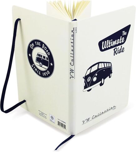 مجموعة BRISA VW - كتاب كتابة مذكرات فولكس فاجن، مبطن بغلاف مقوى في تصميم T1 Bus Campervan DIN A5 (حافلة الحب/أخضر) in Kuwait