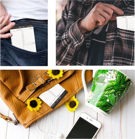 6 عبوات من وسادات الملاحظات الصغيرة - قائمة جيب للمهام ودفتر ملاحظات مع أقسام البقالة والمهام، 3 × 5 بوصة، مثالية للمنزل والمكتب والمدرسة ورسائل قابلية النقل أثناء التنقل in Kuwait