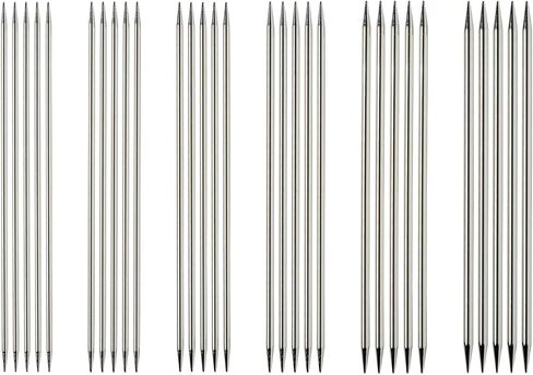 مجموعة إبر الحياكة الخشبية المدببة المزدوجة (مطلية بالنيكل 8 بوصات) in Kuwait