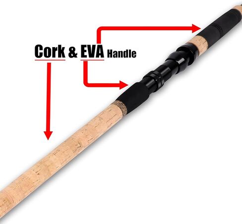 Fiblink Surf Spinning Fishing Rod 2-Piece/3-Piece/4-Piece Carbon Fiber Travel Fishing Rod with Cork Handles (10-Feet & 12-Feet & 15-Feet) in Saudi Arabia