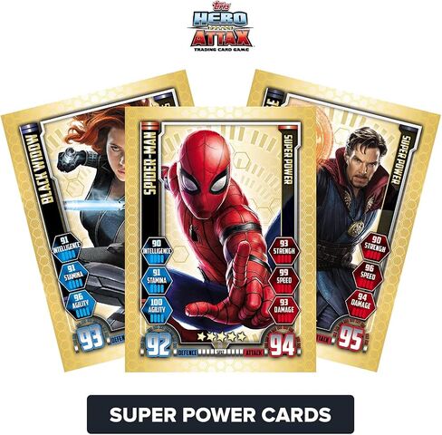 مجموعة متعددة من مجموعة Topps India Marvel Hero Attax 2021 TCG، عبوة من 20 بطاقة in Saudi Arabia
