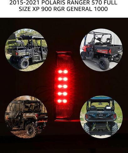 مصابيح خلفية LED A & UTV PRO Ranger، لعام 2015-2024 Polaris Ranger 570 بالحجم الكامل 900 XP RGR General 1000، ملحقات تجميع المصابيح الخلفية للفرامل الخلفية، استبدل OEM # 2412774، أحمر in Kuwait