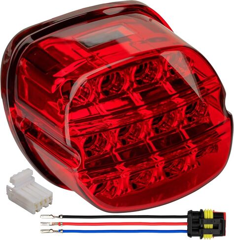 دراجة نارية مدخنة LED الذيل ضوء الفرامل الخلفية ضوء المصابيح الخلفية لاستبدال هارلي دينا بجولة سوفتيل سبورتستر طريق الملك إليكترا جلايد ستريت جلايد in Kuwait
