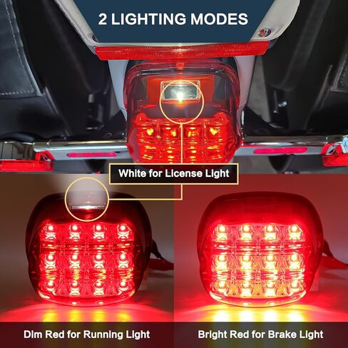 دراجة نارية مدخنة LED الذيل ضوء الفرامل الخلفية ضوء المصابيح الخلفية لاستبدال هارلي دينا بجولة سوفتيل سبورتستر طريق الملك إليكترا جلايد ستريت جلايد in Kuwait