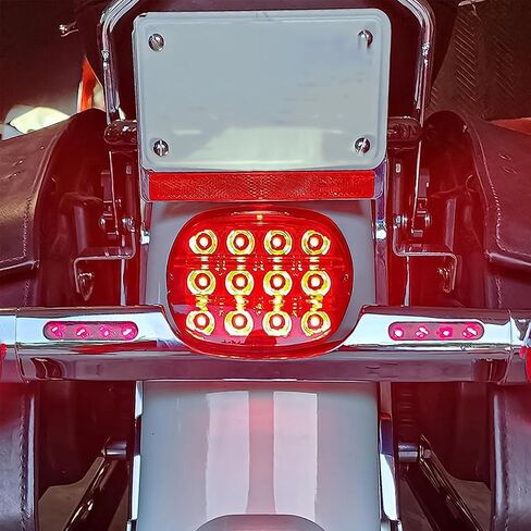 دراجة نارية مدخنة LED الذيل ضوء الفرامل الخلفية ضوء المصابيح الخلفية لاستبدال هارلي دينا بجولة سوفتيل سبورتستر طريق الملك إليكترا جلايد ستريت جلايد in Kuwait