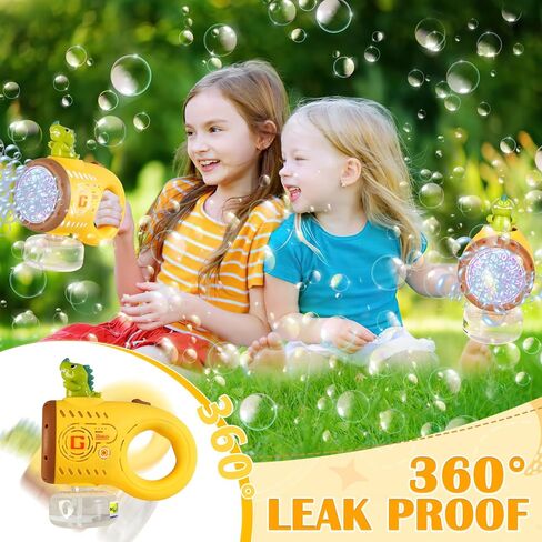Dolanus Dino Bubble Guns for Kids, Bubbles Gun Blaster Blower Maker Machine for Boys & Girls, Birthday Gifts for Ages 3 4 5 6 7 8 Year Old Boy, Cool Outdoor Dinosaur Toys for Toddlers in Saudi Arabia