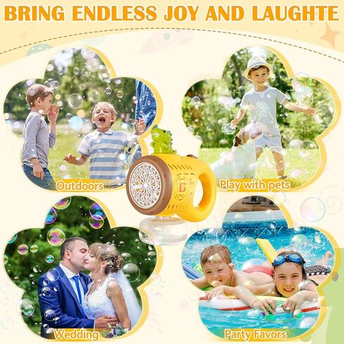 Dolanus Dino Bubble Guns for Kids, Bubbles Gun Blaster Blower Maker Machine for Boys & Girls, Birthday Gifts for Ages 3 4 5 6 7 8 Year Old Boy, Cool Outdoor Dinosaur Toys for Toddlers in Saudi Arabia