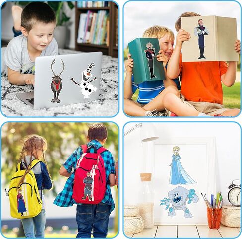 ملصقات فروزن لوازم حفلات أعياد الميلاد - 48 ورقة اصنع ديكورات ملصقات فروزن الخاصة بك، اصنع ملصقات للوجه هدايا حفلات عيد ميلاد فروزن لمستلزمات حفلات أعياد الميلاد المجمدة in Kuwait