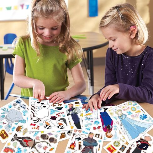 ملصقات فروزن لوازم حفلات أعياد الميلاد - 48 ورقة اصنع ديكورات ملصقات فروزن الخاصة بك، اصنع ملصقات للوجه هدايا حفلات عيد ميلاد فروزن لمستلزمات حفلات أعياد الميلاد المجمدة in Kuwait