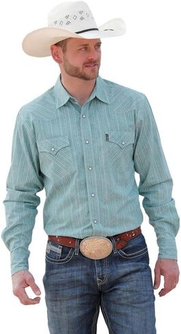 Cinch Men's Modern Fit Turquoise Snap Shirt Turquoise in Saudi Arabia