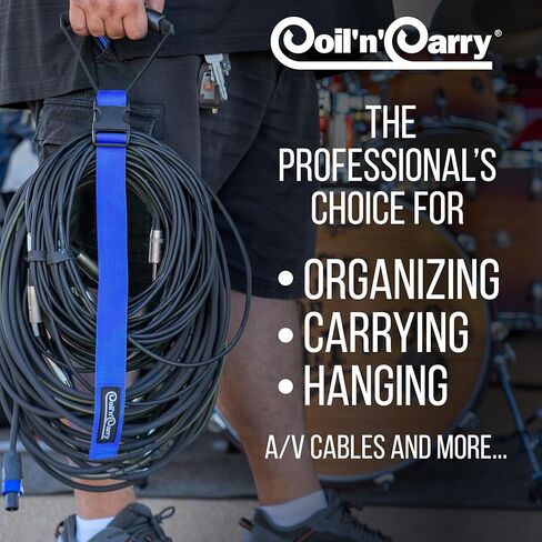 أشرطة كابل Coil'n'Carry - أشرطة تخزين شديدة التحمل مع مقبض لتخزين خرطوم الحديقة؛ منظم السلك وحزام حمل لأسلاك التمديد، وخرطوم الهواء، وخرطوم RV؛ صُنع في الولايات المتحدة الأمريكية (أحمر، قطعة واحدة) in Kuwait