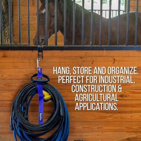 أشرطة كابل Coil'n'Carry - أشرطة تخزين شديدة التحمل مع مقبض لتخزين خرطوم الحديقة؛ منظم السلك وحزام حمل لأسلاك التمديد، وخرطوم الهواء، وخرطوم RV؛ صُنع في الولايات المتحدة الأمريكية (أحمر، قطعة واحدة) in Kuwait
