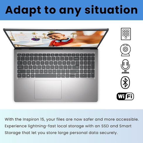 Dell Newest Inspiron 3535 15.6 Touchscreen Ryzen 7 Laptop, 15.6" FHD 1920 * 1080 Touchscreen 60Hz, AMD Ryzen 7 7730U (Beats Intel i7-1255U), 32GB RAM, 1TB SSD, Backlit KB, Wi-Fi, HDMI, W11H, Grey in Saudi Arabia