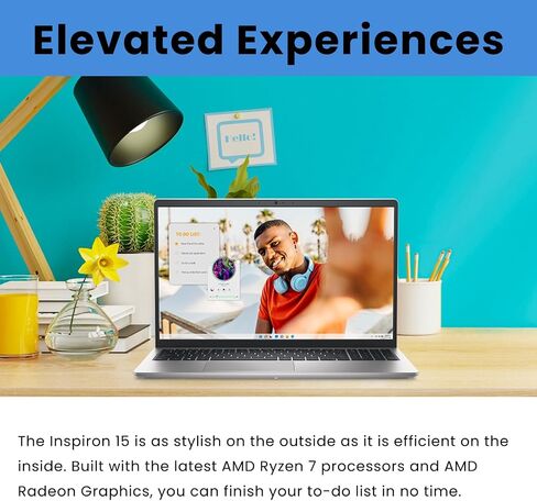 أحدث كمبيوتر محمول طراز Inspiron 3535 15.6 تعمل باللمس Ryzen 7 من Dell، شاشة لمس 15.6 بوصة FHD 1920 * 1080 60 هرتز، AMD Ryzen 7 7730U (Beats Intel i7-1255U)، ذاكرة وصول عشوائي 32 جيجابايت، 1 تيرابايت SSD، لوحة مفاتيح بإضاءة خلفية، واي فاي، HDMI، W11H، رما in Kuwait