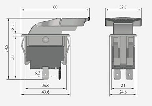 HQRP On-Off Paddle Switch Compatible with Sears Craftsman 137 Series Table Saw & Drill Press 0LWG 27A1 0LWC 0LVW, UL Listed in Saudi Arabia