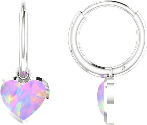 Women’s Huggie Dangling Drop Charm Hoop Earrings 925 Sterling Silver with Yellow Gold and Rhodium Plating Ideal Jewelry Gift for Anniversary and Wedding in Kuwait