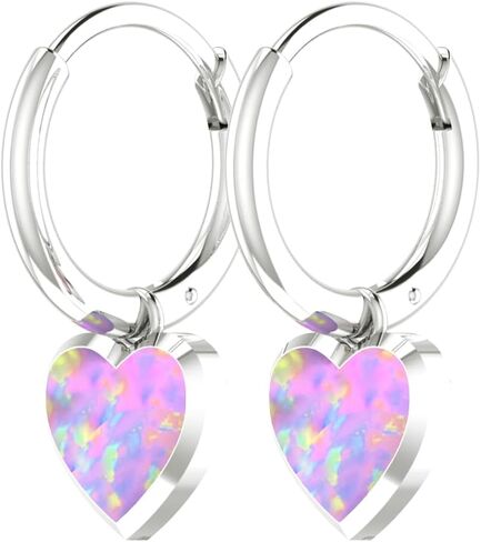 Women’s Huggie Dangling Drop Charm Hoop Earrings 925 Sterling Silver with Yellow Gold and Rhodium Plating Ideal Jewelry Gift for Anniversary and Wedding in Kuwait