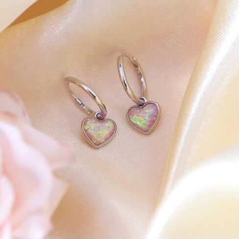 Women’s Huggie Dangling Drop Charm Hoop Earrings 925 Sterling Silver with Yellow Gold and Rhodium Plating Ideal Jewelry Gift for Anniversary and Wedding in Kuwait