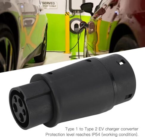 محول شحن EV، النوع 1 إلى النوع 2 موصل EV محول شحن المركبات الكهربائية IP54 16A 32A 230V Universal in Saudi Arabia