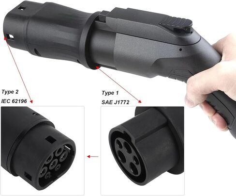 محول شحن EV، النوع 1 إلى النوع 2 موصل EV محول شحن المركبات الكهربائية IP54 16A 32A 230V Universal in Saudi Arabia