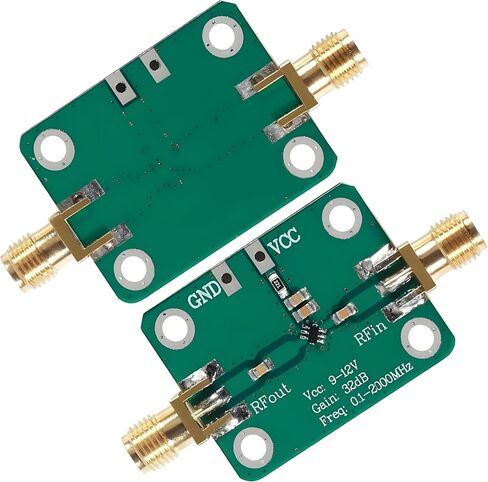 2 قطعة 0.1-2000 ميجا هرتز مضخم الترددات اللاسلكية (RF) واسع النطاق 30dB مكاسب عالية منخفضة الضوضاء LNA مكبر للصوت LNA مجلس التنمية in Saudi Arabia