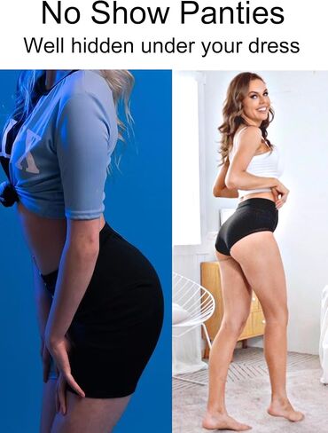 High Waisted Seamless Underwear for Women Stretch Full Coverage Lace Panties 5 Pack in Saudi Arabia