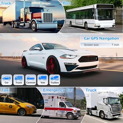 نظام ملاحي GPS للسيارة، خريطة أمريكا الشمالية المثبتة مسبقًا 2024، نظام ملاحة GPS للسيارة بشاشة لمس 7 بوصة، توجيه صوتي لاتجاه الانعطاف، تحذير من السرعة والضوء الأحمر، تحديث مجاني للخريطة مدى الحياة in Kuwait