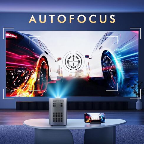[التركيز التلقائي] جهاز عرض واي فاي، جهاز عرض 17000LUX Android 11 شاشة 300 بوصة، 5G واي فاي مع جهاز عرض بلوتوث، مكبرات صوت هاي فاي مزدوجة للمسرح المنزلي متوافقة مع عصا التلفزيون الذكية/HDMI/USB/AV إلخ. in Kuwait