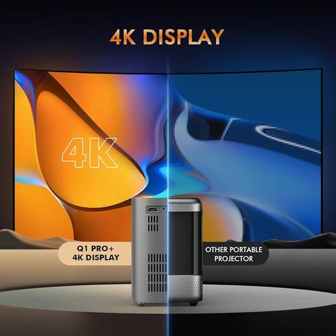 [التركيز التلقائي] جهاز عرض واي فاي، جهاز عرض 17000LUX Android 11 شاشة 300 بوصة، 5G واي فاي مع جهاز عرض بلوتوث، مكبرات صوت هاي فاي مزدوجة للمسرح المنزلي متوافقة مع عصا التلفزيون الذكية/HDMI/USB/AV إلخ. in Kuwait