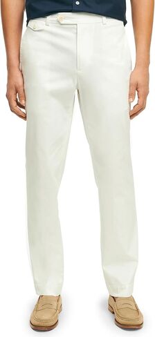 Brooks Brothers Men's Slim Fit Stretch Supima Cotton Poplin Chino Pants, White, 34W x 34L in Saudi Arabia