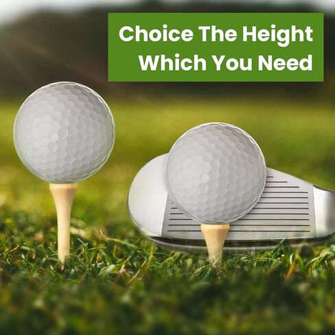 تي شيرتات جولف 3 1/4 و2-1/8 تي ​​شيرتات جولف خشبية طويلة احترافية للسائق/الحديد/الهجين، عبوة من 50 قطعة، تقلل الاحتكاك والدوران الجانبي in Kuwait