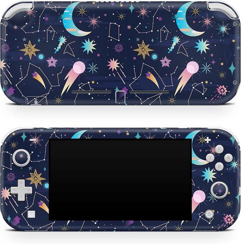 تصميم TACKY DESIGN Galaxy Skin متوافق مع Nintendo Switch lite، غلاف Planets متوافق مع ملصقات Switch lite، ملصق Moon Vinyl 3m، غطاء ملتف كامل in Saudi Arabia
