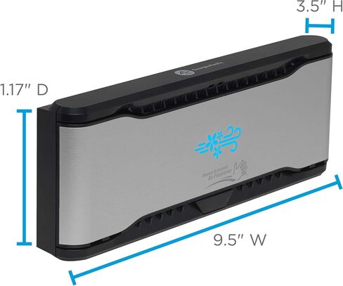 ActiveAire Automated In-Stall Air Freshener Dispenser by GP PRO (Georgia-Pacific), Stainless Finish, 56764, 9.500" W x 1.170" D x 3.500" H in Saudi Arabia