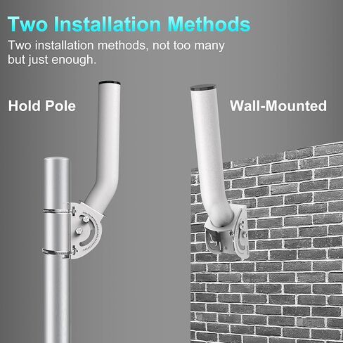دعامة تثبيت على الجسر اللاسلكي العالمي، 12.6 بوصة 160 درجة قابلة للدوران ومجموعة تثبيت على الحائط لهوائيات التلفزيون الخارجية، الجسور اللاسلكية من نقطة إلى نقطة، نقطة الوصول، CB، محطة الطقس، Yagi (4 عبوات) in Kuwait
