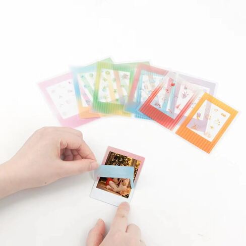 12PCS - Photo Border Stickers Compatible for Instax Square SQ Film, Pictures Decorative Stickers for Instax Square SQ1/SQ6/SQ10/SQ20/SQ40 Instant Camera Film - Rainbow Series in Saudi Arabia