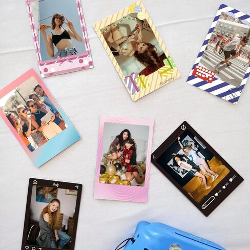 12PCS - Photo Border Stickers Compatible for Instax Square SQ Film, Pictures Decorative Stickers for Instax Square SQ1/SQ6/SQ10/SQ20/SQ40 Instant Camera Film - Rainbow Series in Saudi Arabia