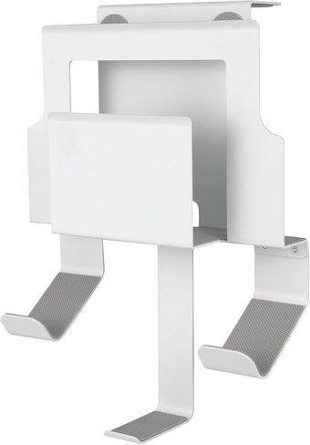 LUKETURE Under Desk Laptop Mount Desk Side Storage Headset Holder Headphone Stand Under Desk Storage, Hanging Side Desk Organizer Laptop Holder Stand Adjustable File Cable Management Tray No Drill in Saudi Arabia