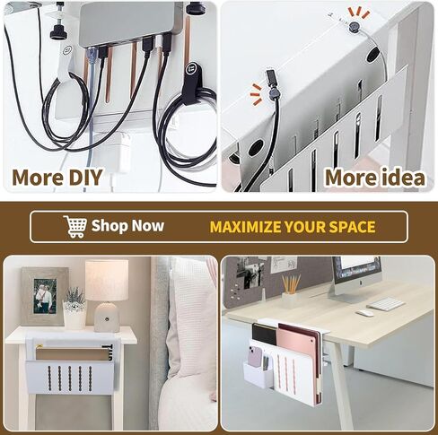 LUKETURE Under Desk Laptop Mount Desk Side Storage Headset Holder Headphone Stand Under Desk Storage, Hanging Side Desk Organizer Laptop Holder Stand Adjustable File Cable Management Tray No Drill in Saudi Arabia