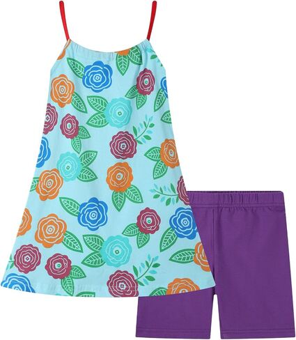 Toddler Girl Summer Short Sets Sleeveless Halter Neck Halter Neck Slip Dress Shorts Home Wear Outfits Clothing Sets in Saudi Arabia