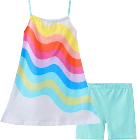 Toddler Girl Summer Short Sets Sleeveless Halter Neck Halter Neck Slip Dress Shorts Home Wear Outfits Clothing Sets in Saudi Arabia