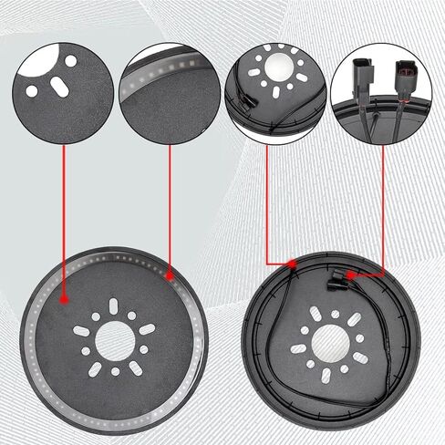 ضوء فرامل الإطارات الاحتياطية، حلقة ضوء الفرامل، ضوء الإطار الخلفي، أضواء عجلة الفرامل الثالثة حلقة LED متوافقة مع Jeep Wrangler 2007-2017 JK JKU YJ TJ، ضوء أحمر، التوصيل والتشغيل in Kuwait