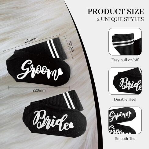 PartyGifts&beyond 2 Pairs Couple Gifts Socks Engagement Gifts for Couples Cozy Socks Wedding Gifts in Saudi Arabia