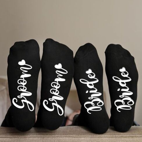 PartyGifts&beyond 2 Pairs Couple Gifts Socks Engagement Gifts for Couples Cozy Socks Wedding Gifts in Saudi Arabia